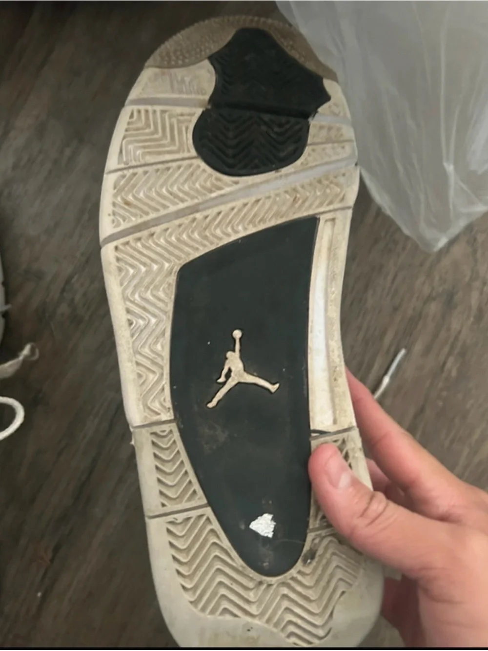 Jordan Retro White Black Cream Low-Top Sneakers